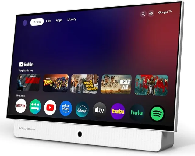 Powerology محمول FHD تلفزيون 1080P,محمول تلفزيون ذكي