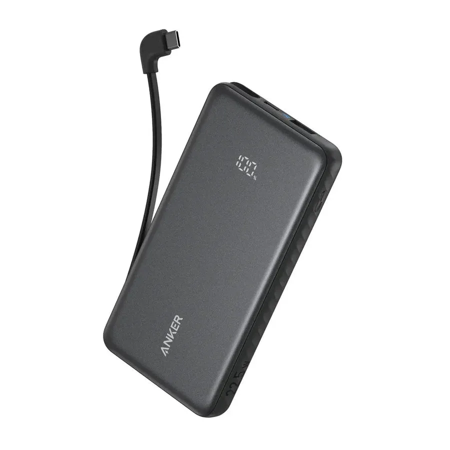شاحن متنقل Anker Zolo (10K, 22.5W, مدمج كابل USB-C)