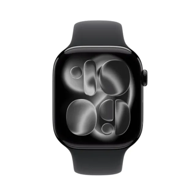 Apple Series 11 GPS 46mm ساعة — Jet أسود ألومنيوم, أسود سوار رياضي