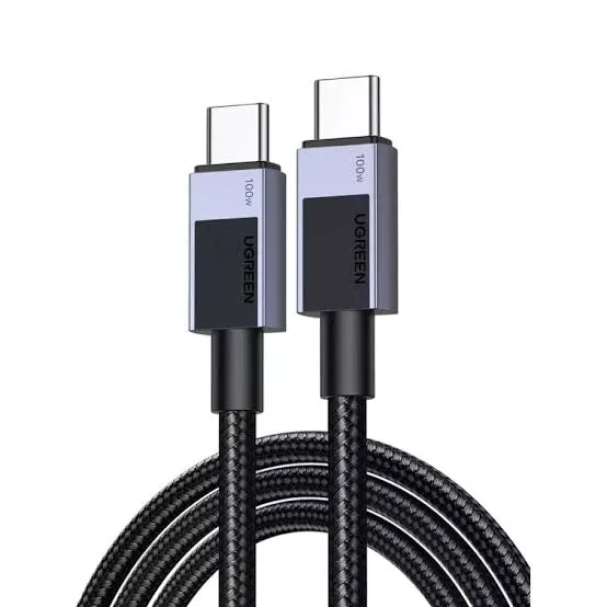 UGREEN USB-C إلى USB-C PD سريع كابل شحن رمادي فلكي 2m 100w