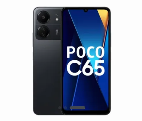 هاتف بوكو C65 – 4 جيجابايت رام، 128 جيجابايت ذاكرة، شاشة 6.74 بوصة، بطارية 5000 مللي أمبير-أسود